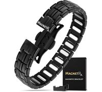 MagnetRX® Bracciale Magnetico Uomo EllipseMAX - 5000 Gauss Magneti Potenti - Braccialetto Magnetico Terapeutico in Titanio Regolabile e Impermeabile - Design USA di Alta Qualità