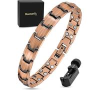 MagnetRX® Bracciale Rame Donna - Bracciale Magnetico in Rame Puro Regolabile da Donna - Braccialetto Magnetico Terapeutico con Strumento di Regolazione Incluso (Classic Style)
