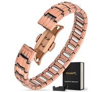 MagnetRX® Bracciale Rame Uomo e Bracciale Magnetico Uomo - EllipseMAX 5X Forza 5.000 Gauss Magneti - Progettato negli Stati Uniti con Design in Rame Puro di Alta Qualità
