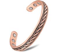 MagnetRX® Braccialetto da donna in rame - Terapia magnetica efficace 99,9% puro rame regolabile