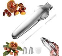 magnetspiele Taglia Castagne a Croce, Apri Castagne, Schiaccia Castagne in Acciaio Inox, Multifunzione Taglio Coltello per Castagne, Nut Cracker Sheller Noce per Gli Utensili da Cucina (1)