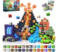 Magneverse Costruzioni Magnetiche 150 Pcs Costruzioni Magnetiche per Bambini - Foresta e Dinosauri - Giocattoli Magnetici Montessori per Bambini dai 3 ai 9 Anni Regali di Pasqua per Ragazzi e Ragazze