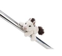 MagNICI 62233 Mony K. Pony di peluche con calamita, aderisce a superfici metalliche, lavagne magnetiche e maNICI della borsa diventando un compagno di viaggio, 12 cm, bianco