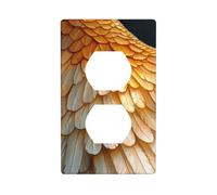 Magnifica copertura per interruttore della luce con ali piumate, decorativa, 1 banda, per cucina, camera da letto, bagno, dimensioni 7 x 11,4 cm