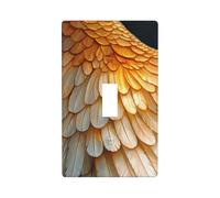 Magnifica copertura per interruttore della luce con ali piumate decorative a levetta singola 1 banda piastra da parete per cucina, casa colonica, camera da letto, bagno, decorazione artistica