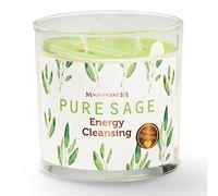 Magnificent 101 Candele per aromaterapia alla Salvia Pura - 14 Oz - Bruciare 56 Ore | Candela in Vetro di Cera di soia Completamente Naturale e Biologica per la Pulizia energetica, la purificazione