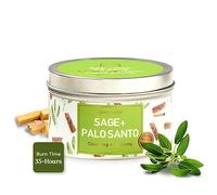 MAGNIFICENT 101 Sage + Palo Santo Candela per aromaterapia per la Pulizia energetica della casa e Vibrazioni Positive, bandisce l'energia negativa I Chakra - Candela di Latta di Cera di soia, 6 Once