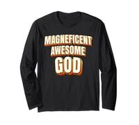 Magnificent Awesome God for Christian Men Women Kids Maglia a Manica