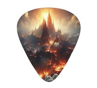 Magnificent Volcanoes - Confezione da 12 plettri per chitarra, 4 pezzi in ciascuna delle 3 dimensioni, adatti per una vasta gamma di strumenti a corda