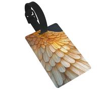 Magnifiche etichette per bagagli con ali piumate, etichetta identificativa per valigie, ideale per viaggi e zaini da crociera