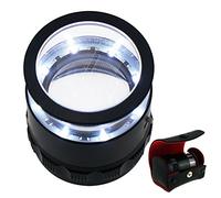 Magnifier Jewelers Eye Loupe Tripletta Lente d'ingrandimento pieghevole con luce UV per gemme, gioielli, monete, francobolli, ecc. (10 ingrandienti)