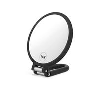 Magnifying Handheld Mirror Double Sided, 1X 15X Magnification Hand Mirror, Travel Folding Held Adjustable Rotation Pedestal Makeup Desk