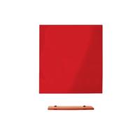 Magniplan Magnetic Glass Wipe Board Per Ufficio, Sala Riunioni, Aula, Home Office, Sala Giochi E Camera Da Letto - 450Mm x 450Mm - Rosso