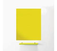 Magniplan Magnetic Glass Wipe Board Per Ufficio, Sala Riunioni, Aula, Home Office, Sala Giochi E Camera Da Letto - 900mm x 600mm - Giallo