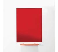 Magniplan Magniplan Glass Wipe Board Per Ufficio, Sala Riunioni, Aula, Home Office, Sala Giochi E Camera Da Letto - 900mm x 600mm - Rosso