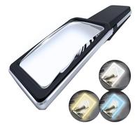 MagniPros See Things Differently Magnipros 3X Large Wide orizzontale Handheld Magnifying Glass Magnifier lettura con 10 ultra luminosa dimmerabile Led Luci Large Area di visualizzazione Nero
