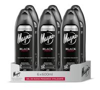 Magno - Gel doccia Black Energy - confezione da 6 da 600 ml (3600 ml) - Fragranza energizzante di sentori agrumi