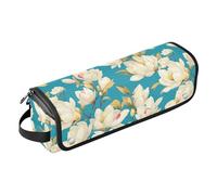 Magnolia - Borsa da viaggio per attrezzi da capelli, con tappetino in ferro, impermeabile, organizer da viaggio per ferro da stiro piatto e accessori per la cura dei capelli, organizer per accessori