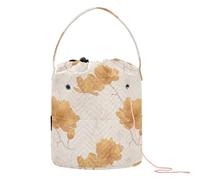 Magnolia Calendula Offwhite Crochet Bag con fori Craft Bag Organizer per ferri da maglia Hilo de Crochet para tejer
