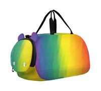Magnolia Fresh Leaves Gradient Girls Duffle Bags per Viaggio Pernottamento Weekender Duffel con Tracolla Carry on Duffel per Ragazzi, Arcobaleno Gay Pride a tema Lgbtq, classico