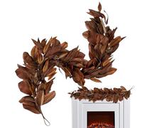 Magnolia Garland - 6 Ft Artificial Holiday Wreath | Magnolia Leaves Pine, Natural Textured Cones with Rustic Twine, Flexible Length Decorating Kitchen, Walls
