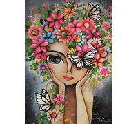 Magnolia - Puzzle Dama con fiori - Edizione speciale Romi Lerda - 1000 Pezzi