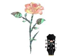 Magnolia Rose Ukulele Stickers - Bird Guitar Head Artwork, decorazioni per strumenti musicali, decalcomanie rimovibili in vinile per basso acustico, paletta per stile personalizzato | Utilizzo