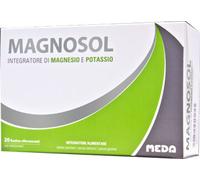 Meda Pharma Integratore MAGNOSOL – Magnesio e Potassio – 20 bustine effervescenti