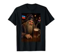 Mago Bere Birra Divertente Stregone Fantasy Magico Meme Maglietta