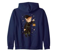 Mago Elfo con Lanterna Felpa con Cappuccio