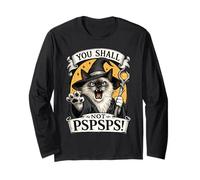 Mago Gatto Siamese You Shall Not PSPSPS Fantasy Magic Lover Maglia a Manica