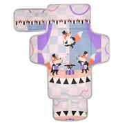 Mago Volpe Cartone Animato Carino Viola Riutilizzabile Impermeabile pad con Tasca del Tessuto Bambino Portatile Fasciatoio Fasciatoio Bambino Stazione di Viaggio Kit cambiadores de pa?ales para Bebes