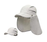 Magracy Cappellino da Sole a Tesa Larga da Esterno per Uomo e Donna in Rete UPF50+ Cappello con Patta al Collo Cappelli da Pesca ad Asciugatura Rapida Bianco Sporco