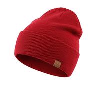 Magracy Cappello Beanie Knit per Uomini Donne Inverno Cappelli Unisex Cuffed Berretti Knit Skull Cap, Rosso vinaccia, L