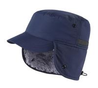 Magracy Cappello da baseball invernale da uomo per esterni con visiera, caldo, cappello con paraorecchie da cacciatore, cappello da caccia, blu navy, Taglia unica