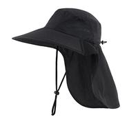 Magracy Cappello da Sole a Tesa Larga da Esterno da Donna da Uomo con Patta sul Collo Protezione UV Cappello da Pesca da Giardino Nero