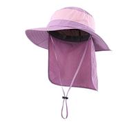 Magracy Cappello da Sole a Tesa Larga da Esterno Unisex da Donna Mesh UPF50+ Cappelli da Safari con Cappelli da Pesca con Risvolto sul Collo Viola