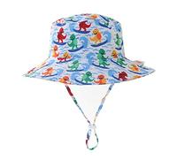 Magracy, cappello da sole per bambini, con protezione solare UPF 50+, traspirante, per safari Surfer Dinosauro 8-12 Anni