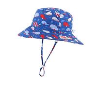 Magracy, cappello da sole per bambini, con protezione solare UPF 50+, traspirante, per safari WhaleBLU 6-12 Mesi