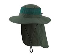 Magracy Cappello da sole unisex per esterni, con tesa larga, in rete UPF50+, cappelli safari con aletta per il collo, cappelli da pesca, verde bosco, Taglia unica