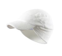 Magracy Cappello invernale da uomo con visiera in pile per attività all'aperto, berretto con paraorecchie unisex, bianco, Taglia unica
