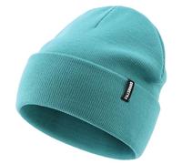 Magracy Cappello unisex lavorato a maglia, elastico, con risvolto, berretto invernale da donna con teschio, Blu lago, Taglia unica