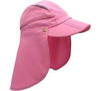 Magracy Uomo Donna Outdoor Tesa Larga Cappello da Sole Mesh UPF50+ Collo con Patta Cappelli da Pesca ad Asciugatura Rapida Rosa