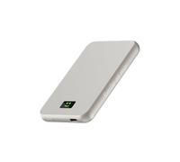 MagSafe - Batteria esterna 5000 mAh, ricarica rapida, 100 W, GaN, Powerbank Ultra Compact con specchio e display a LED, compatibile con iPhone, USB-C, smartphone e tablet, Xoopar Smile Grigio