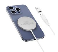 MagSafe Caricatore Wireless con Adattatore USB-C, Caricabatterie Magnetico rapido MagSafe da 15W Compatibile con iPhone 15/14/13/12 Serie e Airpods 2/3/Pro/Pro2