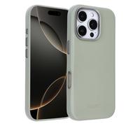 ACCEZZ Leather Backcover COVER per Apple iPhone 16 Pro, Grigio