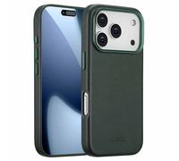 ACCEZZ Leather Backcover COVER per Apple iPhone 17 Pro, Verde scuro
