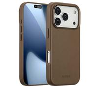 ACCEZZ Leather Backcover COVER per Apple iPhone 17 Pro, Marrone scuro