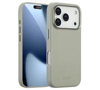 ACCEZZ Leather Backcover COVER per Apple iPhone 17 Pro, Grigio