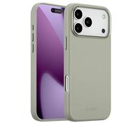 ACCEZZ Leather Backcover COVER per Apple iPhone 17 Pro Max, Grigio